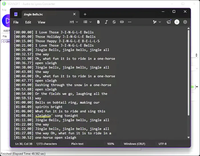VovSoft Audio to Lyrics Converter 1.0